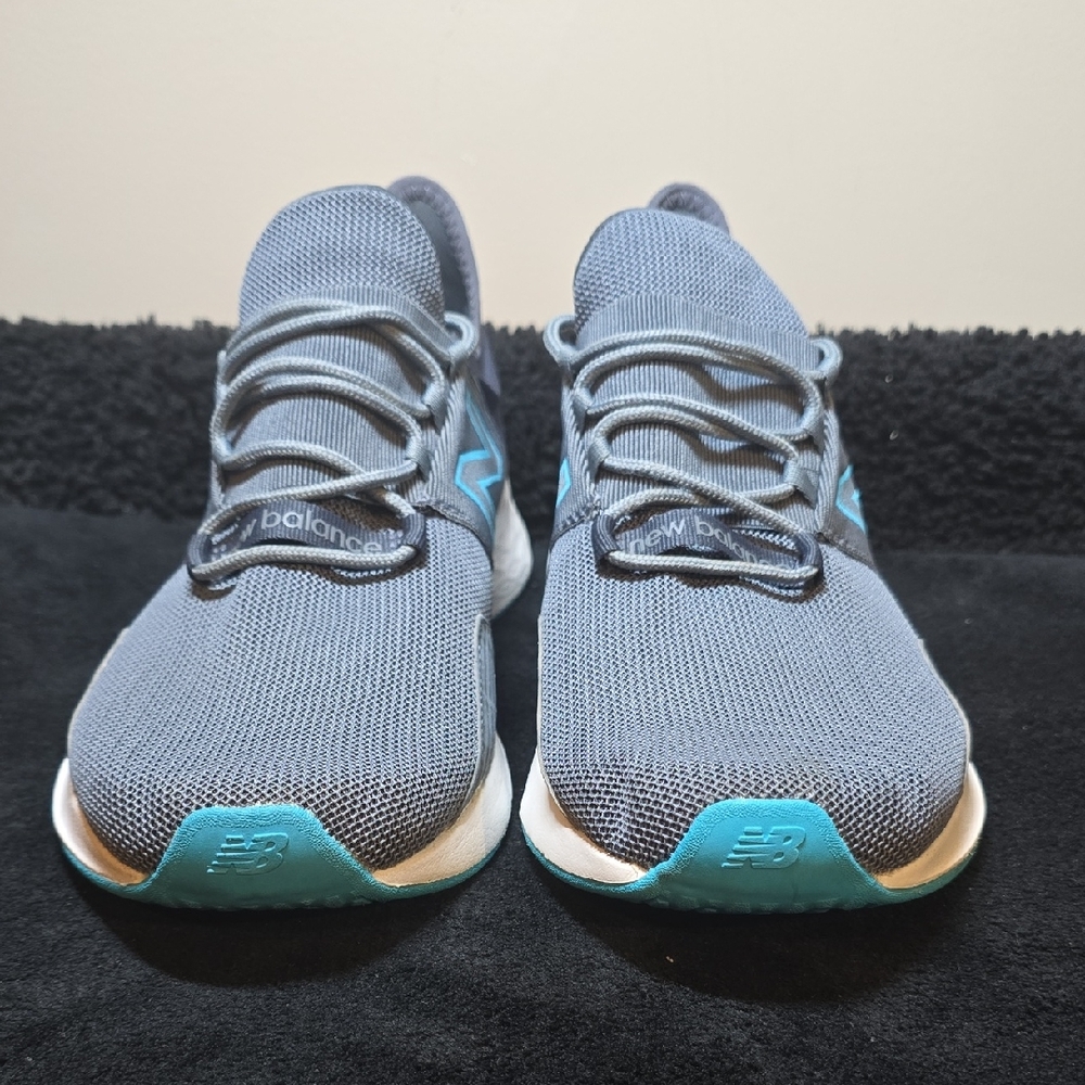 Men's New Balance Fresh Foam Roav Gray and Teal Athletic Shoes
